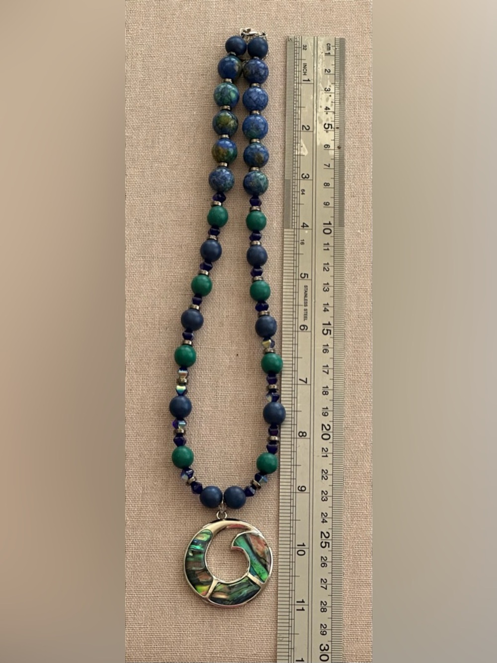 22 inch Abalone Shell bead necklace NWOT - Picture 15 of 15